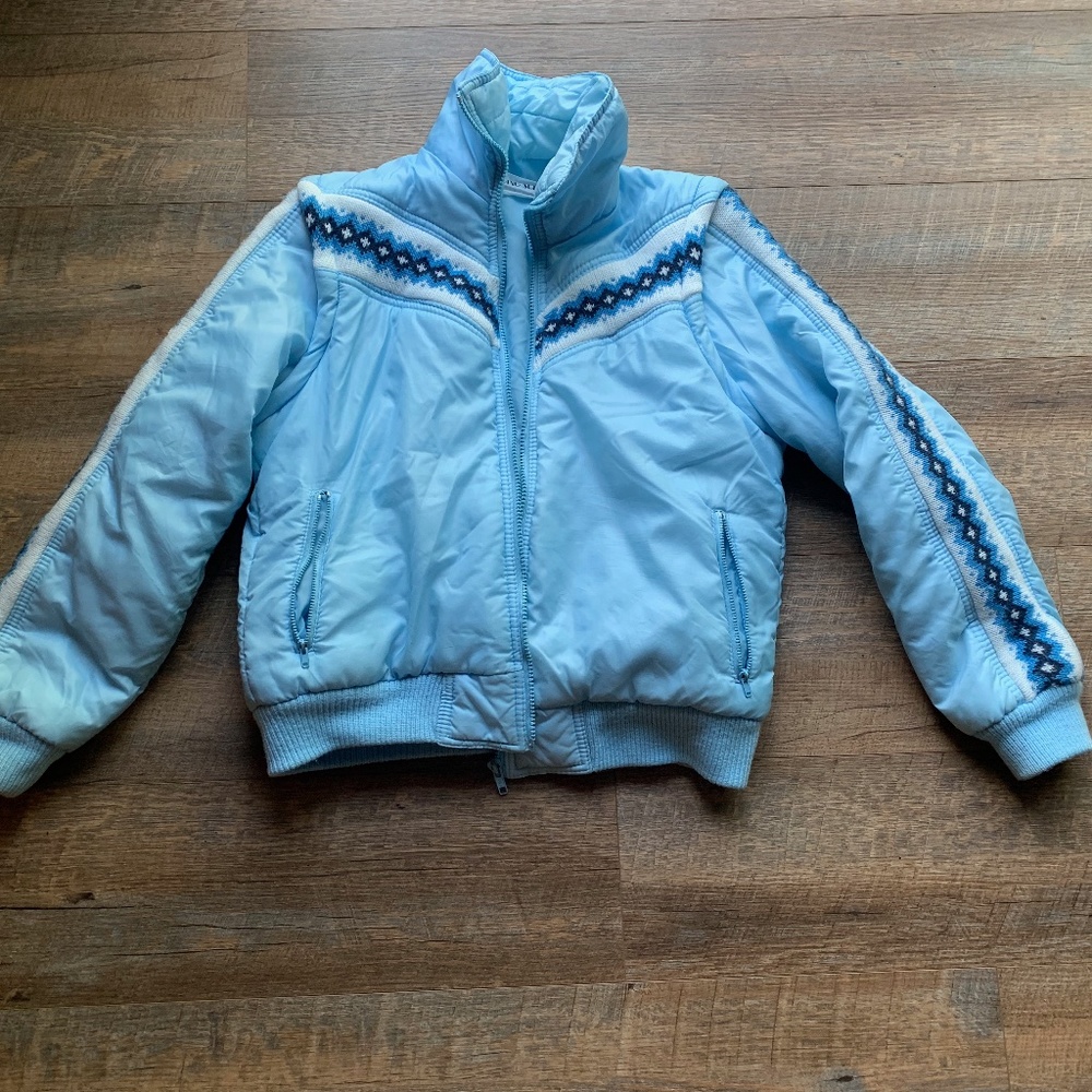 VINTAGE Changing Scene Womens Blue Zip Off Sleeves Jacket Coat Vest Size L